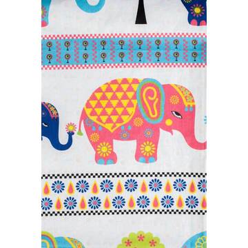 U-GROW Lenjerie pat imprimeu Elefanti (5pcs)