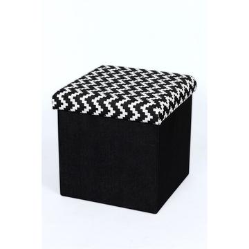 Heinner Taburet pliabil  TEXTIL HR-FLD38-BLACK, negru