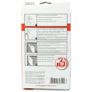 Delight Plasa anti-tantari pt. ferestre, 150x150 cm - negru