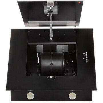 Hota Hota Decorativa Tornado Vertikal 750 (60) LED, 1 motor Turbo, latime 60 cm, 3 viteze, absorbtie 750 m3/ora, filtru anti-grasimi aluminiu 5 straturi, Negru