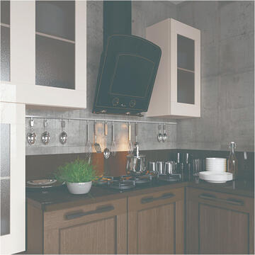 Hota Hota Decorativa Tornado Retro 1000 (60) LED, 1 motor Turbo, latime 60 cm, 3 viteze, absorbtie 1000 m3/ora, filtru anti-grasimi aluminiu 5 straturi, Negru