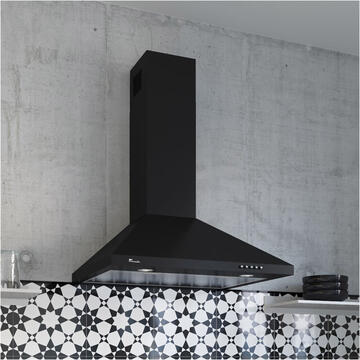 Hota Hota tip Cupola Tornado Kent 700 (60) LED, 1 motor Turbo, latime 60 cm, 3 viteze, absorbtie 700 m3/ora, filtru anti-grasimi aluminiu 5 straturi, Negru