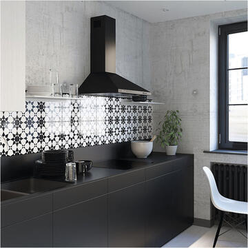 Hota Hota tip Cupola Tornado Kent 700 (60) LED, 1 motor Turbo, latime 60 cm, 3 viteze, absorbtie 700 m3/ora, filtru anti-grasimi aluminiu 5 straturi, Negru