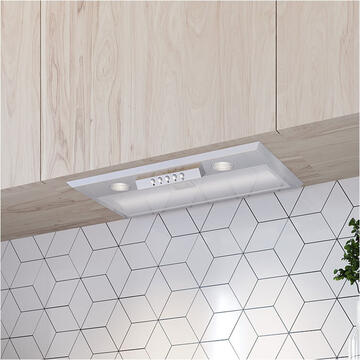 Hota Hota Incorporabila Tornado Modul 960 (52) LED, 1 motor Turbo, latime 52 cm, absorbtie 960 m3/ora, filtru anti-grasimi aluminiu 5 straturi, Inox