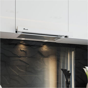 Hota Hota Telescopica Incorporabila Tornado Storm 700 (60), 1 motor, latime 60 cm, 3 viteze, absorbtie 700 m3/ora, Alb