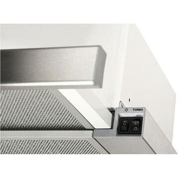 Hota Hota Telescopica Incorporabila Tornado Storm 700 (60), 1 motor, latime 60 cm, 3 viteze, absorbtie 700 m3/ora, Inox