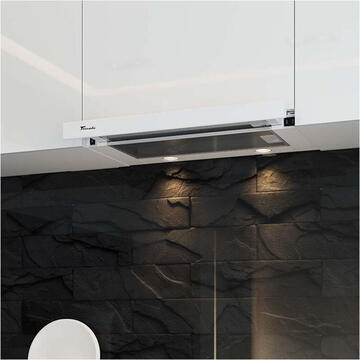 Hota Hota Telescopica Incorporabila Tornado Storm 1200 (60), 1 motor, latime 60 cm, 3 viteze, absorbtie 1200 m3/ora, Alb