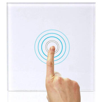 Intrerupator inteligent PNI-SH101, 10 A, IP44, Alb