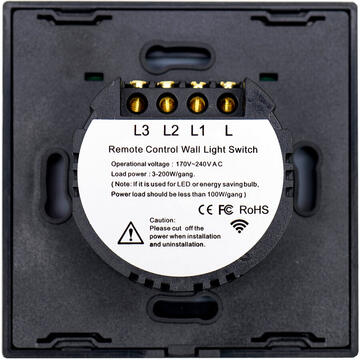 Intrerupator inteligent PNI-SH303, 10 A, Alb