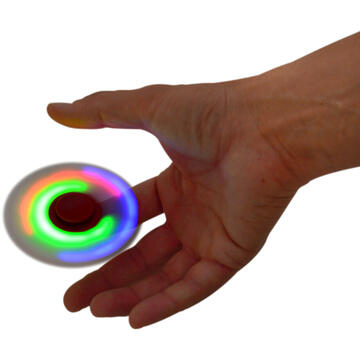 Jucarie antistres spinner PNI Speedy Red LED culoare rosu cu lumini LED