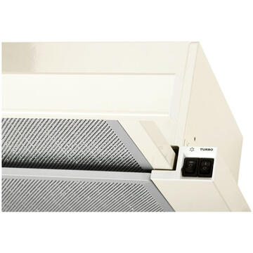 Hota Hota Telescopica Incorporabila Tornado Storm 700 (50), 1 motor, latime 50 cm, 3 viteze, absorbtie 700 m3/ora, Bej