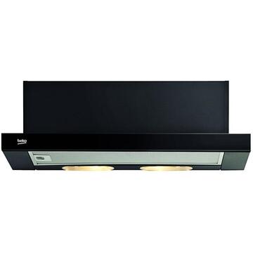 Hota Beko incorporabila telescopica CTB6250B, Putere de absorbtie 420 mc/h, 1 motor, 60 cm, Negru