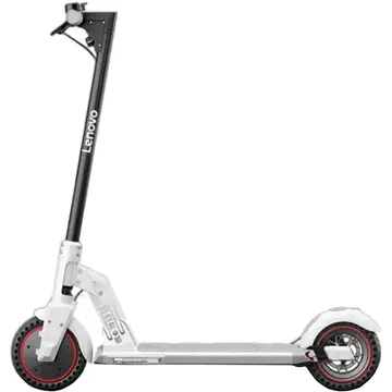 Trotineta electrica Lenovo M2, putere motor 350 W, autonomie 30 Km, viteza maxima 25 Km/h, Alb