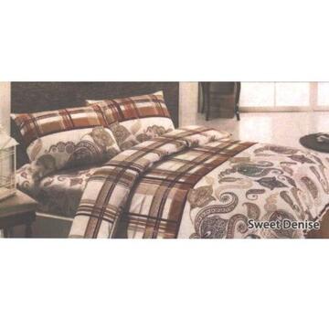 Cearceaf de pat cu elastic 2 persoane 180x200+25 cm Studio Casa, Sweet Denise prim, Bumbac