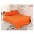 Set 3 Piese Yuny Mally Home, 100% Bumbac, Cearceaf Pat Dublu Cu Elastic 160X200 Cm Si Doua Fete De Perna 50X70Cm, Orange