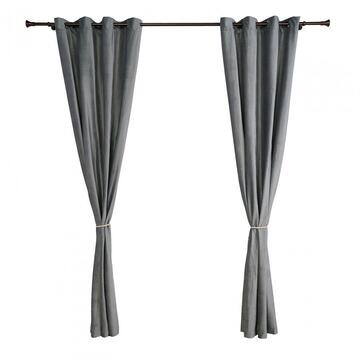 Heinner Set 2 draperii catifea 140x270 cm - Gri