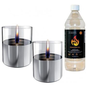 Tenderflame Lilly 10 cm, 0,7 L, Silver (2 pack)