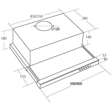 Hota Akpo WK-7 Light Plus 50 Inox 304 m³/h 64 dB