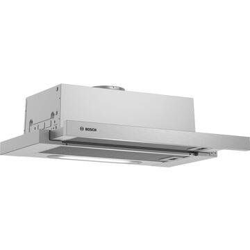 Hota Bosch Serie 4 DFT63AC50 cooker hood 360 m³/h Semi built-in (pull out) Silver D