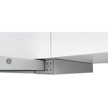 Hota Bosch Serie 4 DFT63AC50 cooker hood 360 m³/h Semi built-in (pull out) Silver D