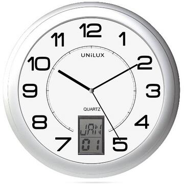 Ceas de perete UNILUX Instinct - gri/alb