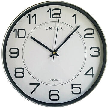 Ceas de perete UNILUX Magnet - gri/alb