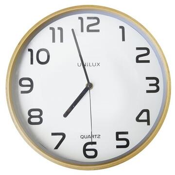 Ceas de perete UNILUX Baltic - alb/lemn