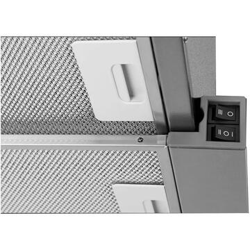 Hota Hota Telescopica Tornado Solano 860 (60), 1 motor, latime 60 cm, 3 viteze, absorbtie 860 m3/ora, Inox