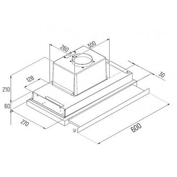 Hota Hota Telescopica Tornado Solano 860 (60), 1 motor, latime 60 cm, 3 viteze, absorbtie 860 m3/ora, Inox