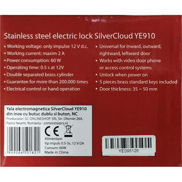 Yala Inteligenta SilverCloud PNI-SCYE910, 12 V, 50-60 W, Gri