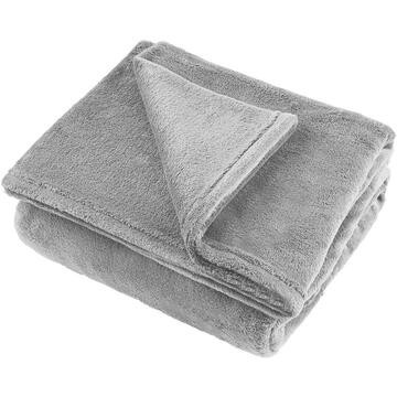 PATURA FLEECE POLAR 200X220CM GRI TEESA