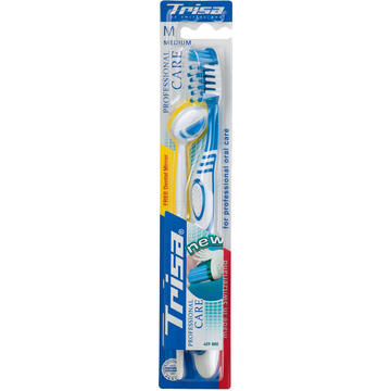 Periute de dinti clasice Periuta de dinti Trisa Profesional Care Medium, cu oglinda Dental cadou
