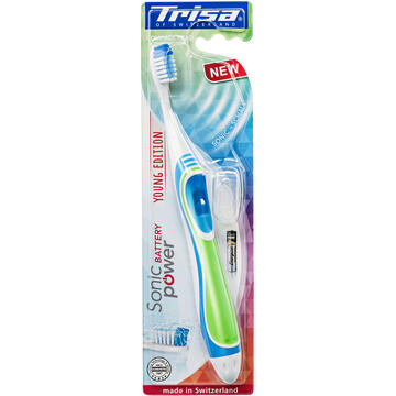 Periute de dinti clasice Trisa Periuta electrica Sonicpower Battery Young Edition