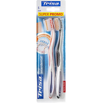 Periute de dinti clasice Trisa Periuta de dinti mauala Pro Interdental Duo Soft