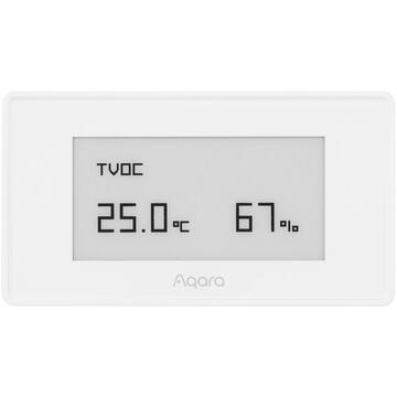 Monitor calitate al aerului Aqara AAQS-S01, Zigbee 3.0 , senzor triplu, ecran E ink, suport magnetic, control vocal