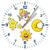 Techno Line TECHNOLINE Children's wall clock WT7160 Angel Sky Stars 25 cm