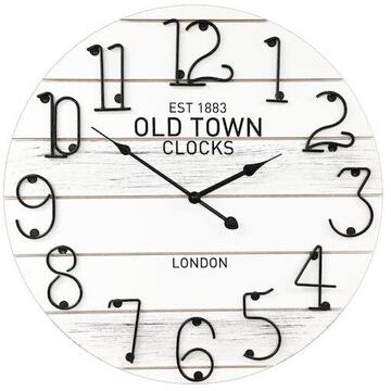 Techno Line TECHNOLINE 776043 Vintage Retro Old Town MDF Loft Wall Clock 50 cm