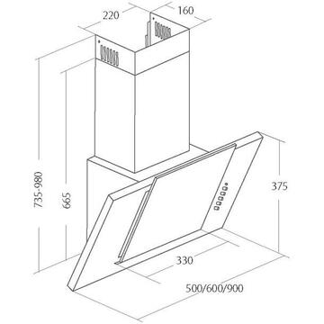 Hota Akpo WK-4 Grand Eco 50 420 mc/h 50 cm Negru
