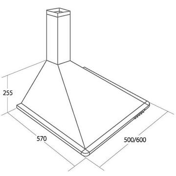 Hota Akpo WK-5 Elegant Turbo 50 420 mc/h  90 cm Inox