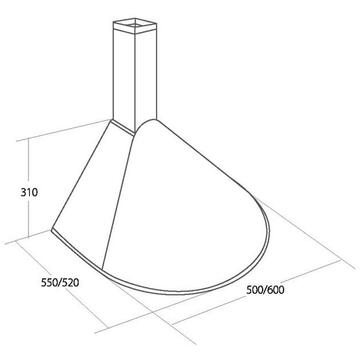 Hota Akpo WK-5 Rondo Turbo 320mc/h 60 cm Inox