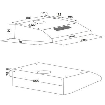 Hota Akpo WK-7 P-3060 220 m3/ora 60 cm Inox