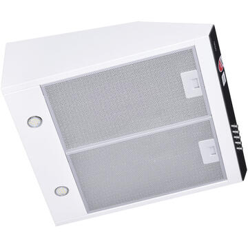 Hota Akpo WK-7 K60 160 m³/h 60 cm  White - Black glass