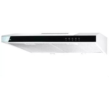 Hota Akpo WK-7 K60 160 m³/h 60 cm  White - Black glass