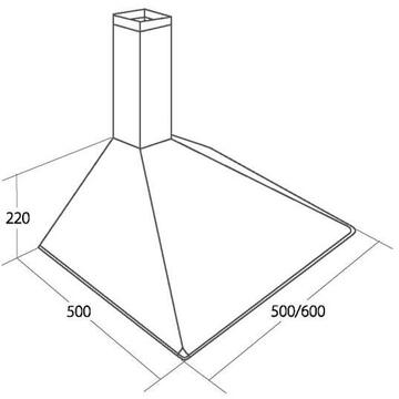 Hota Akpo WK-5 Soft 207 mc/h 60cm Wall-mounted Inox