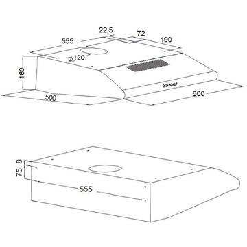 Hota Akpo WK-7 P-3060 220 m3/ora 60 cm Alb
