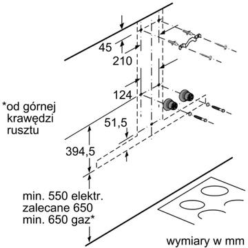 Hota Bosch DWB67JP50 657 m3/h  60 cm Inox
