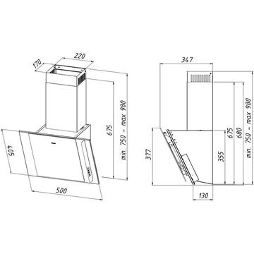 Hota Akpo WK-4 Mirt Eco 50 405 m3/h 50cm Negru