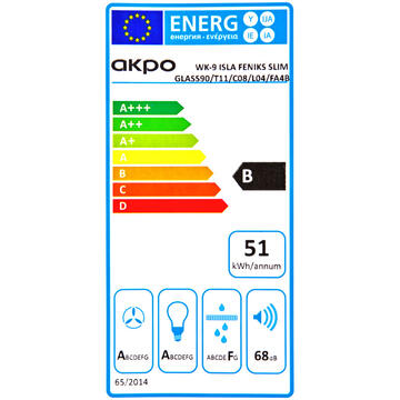 Hota Akpo WK-9 Isla Feniks Slim 600 mc/h 90cm Black