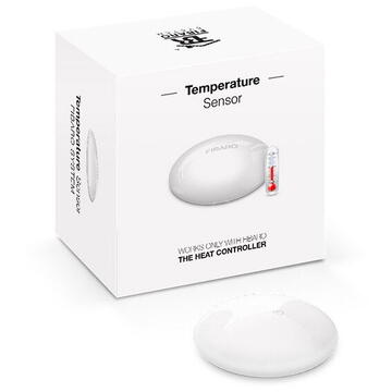 Senzor de temperatura FIBARO FGBRS-001 ZWE, Alb