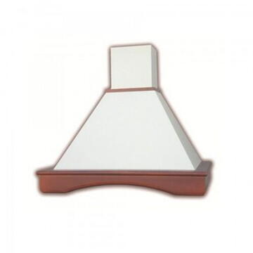 Hota Hota Rustica Studio Casa, Iris 60 Cm, Alba, Putere De Absorbtie 500 Mc / H, 1 Motor Turbo, Alba Cu Rama De Lemn Natur